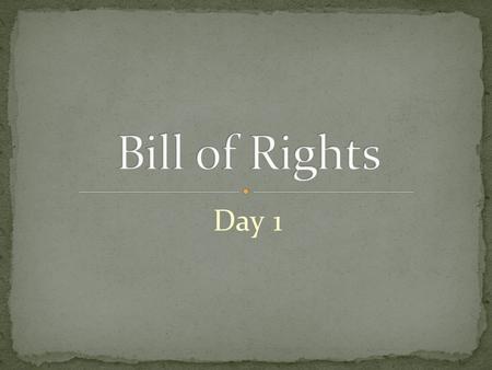 Day 1. “Congress shall make no law respecting an establishment of religion, or prohibiting the free exercise thereof; or abridging the freedom of speech,