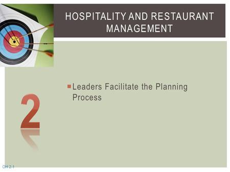 Hospitality and Restaurant Management