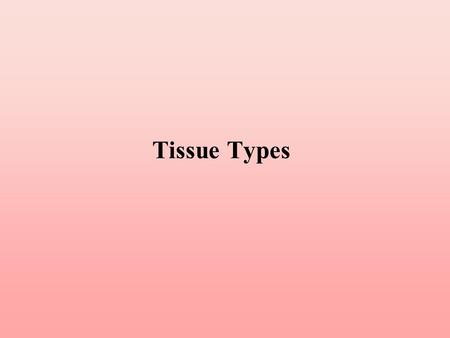 Tissue Types. Key Terms Differentiation = produces specialized cells during embryonic development Tissues = groups of cells which are similar in structure.