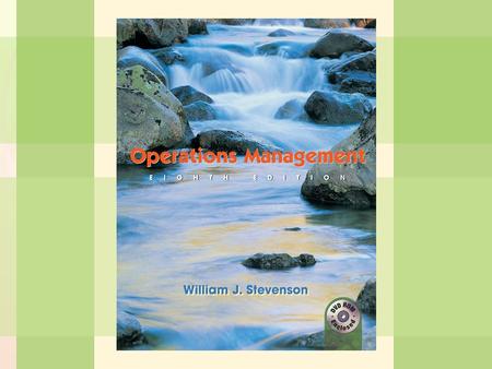 10-1Quality Control William J. Stevenson Operations Management 8 th edition.