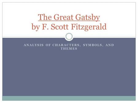 An analysis of realism in the great gatsby by f scott fitzgerald
