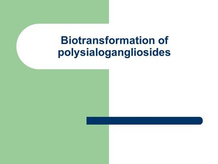 Biotransformation of polysialogangliosides. Contents 1. Biotransformation 2. Ganglioside 3. GM1 4. Examples 5. Conclusion.