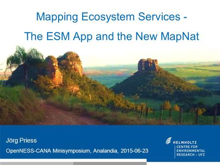 Mapping Ecosystem Services - The ESM App and the New MapNat