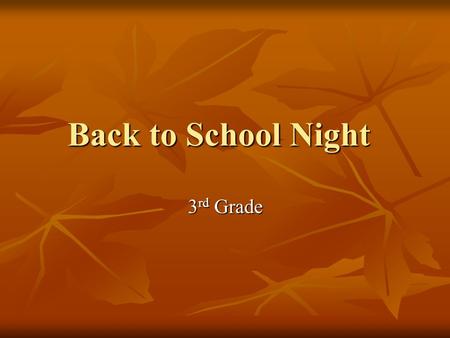 Back to School Night 3 rd Grade. Correspondence Mrs. Winter(913) 993-5526, Mrs. Talbott (913) 993-5527 Mrs. Winter(913) 993-5526, Mrs. Talbott (913) 993-5527.