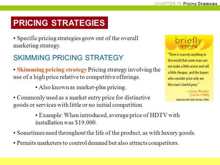 PRICING STRATEGIES SKIMMING PRICING STRATEGY