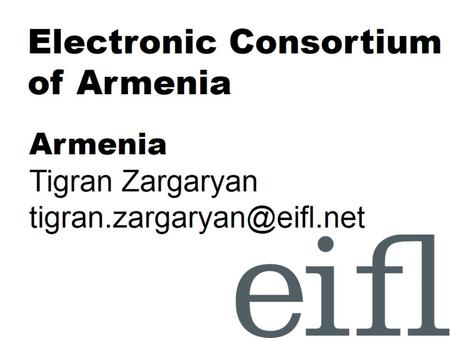 Azerbaijan Library Information Consortium – Az.LIC Jamila Yusifova Baku State University, Head of International Exchange Information Department.