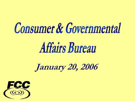 January 20, 2006. 2 Furthering Access to Telecommunications for Americans with Disabilities Telecommunications Relay Service, Closed Captioning Implementing.