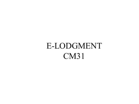 E-LODGMENT CM31. CIPRO WEBSITE WWW.CIPRO.CO.ZA Type in “Customer Code” Type in “Password” Click on “Login” WWW.CIPRO.CO.ZA.