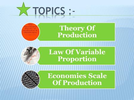 Law Of Variable Proportion Economies Scale Of Production