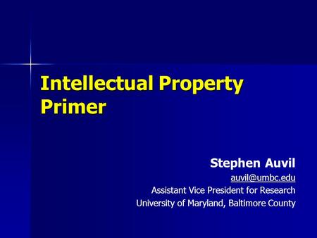 Intellectual Property Primer