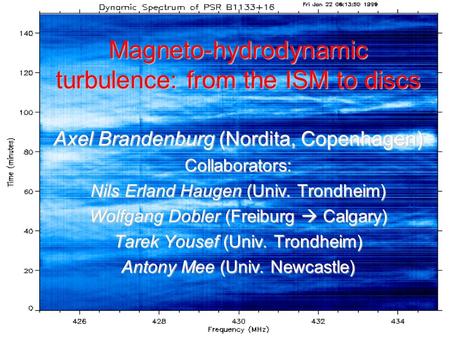 Magneto-hydrodynamic turbulence: from the ISM to discs