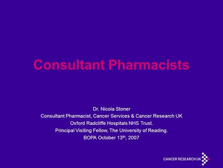 Consultant Pharmacists