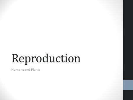 Reproduction Humans and Plants.