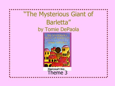 “The Mysterious Giant of Barletta” by Tomie DePaola