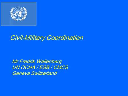 Civil-Military Coordination
