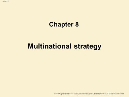 Multinational strategy