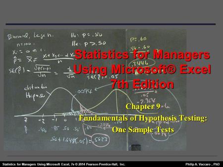 Statistics for Managers Using Microsoft® Excel 7th Edition