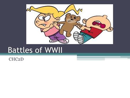 Battles of WWII CHC2D. Introductory: Agenda Power-point of battles of WWII and the Turning Points of WWII Activity – Find Your Other Half.