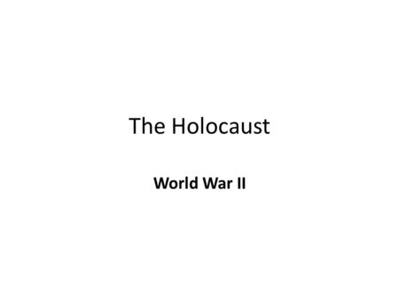 The Holocaust World War II. Agenda Warm up Suit case Holocaust Guided Notes Found Poem HW: Red Scarf Girl Ch. 12-14.