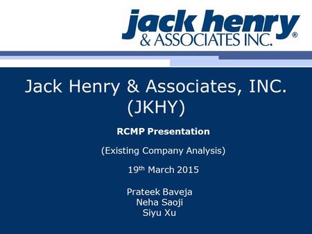 Jack Henry & Associates, INC. (JKHY)