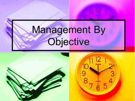 Management By Objective