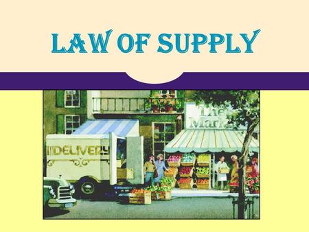 LAW OF SUPPLY. Focus Activity P Q 0 S What does this tell you about the Law of Supply?