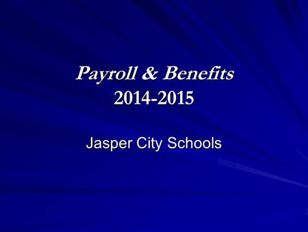 Finance Department Jasper City Schools