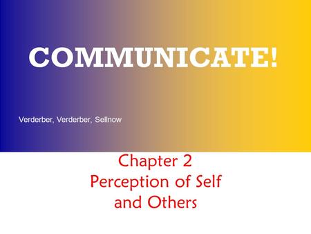 Chapter 2 Perception of Self and Others