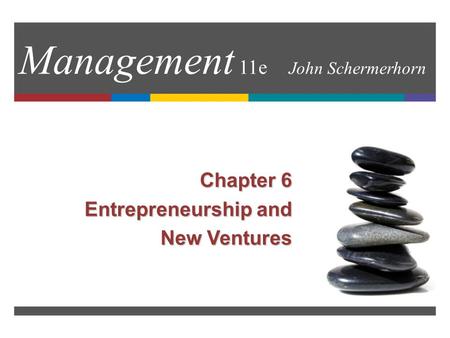 Management 11e John Schermerhorn Chapter 6 Entrepreneurship and New Ventures.