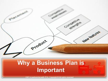 Why a Business Plan is Important UNT in partnership with TEA, Copyright © All rights reserved.