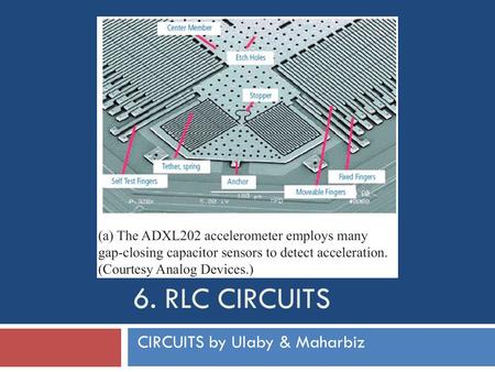 6. RLC CIRCUITS CIRCUITS by Ulaby & Maharbiz. Overview.