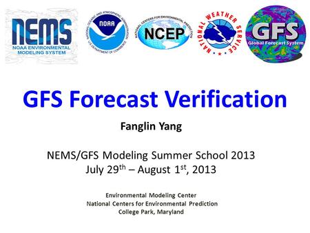 GFS Forecast Verification