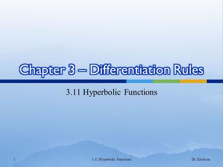 Chapter 3 – Differentiation Rules