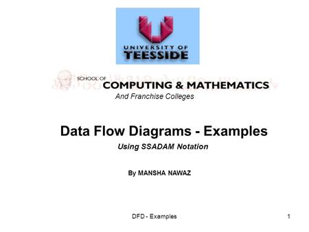 Data Flow Diagrams - Examples