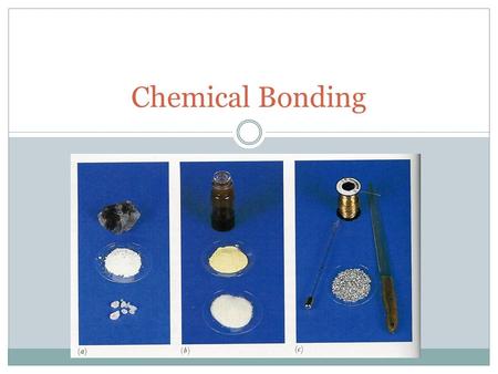 Chemical Bonding. Chemical Forces Hold Atoms Together in Molecules Three types of chemical forces Ionic Bonds – electrons exchanged to form ions Covalent.