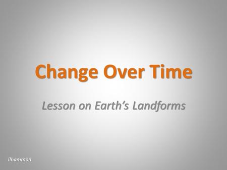 Lesson on Earth’s Landforms