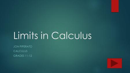 Jon Piperato Calculus Grades 11-12