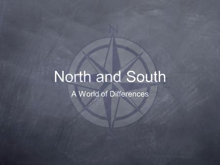 North and South A World of Differences. Big Idea How was life in the North different from life in the South? What did these differences lead to?