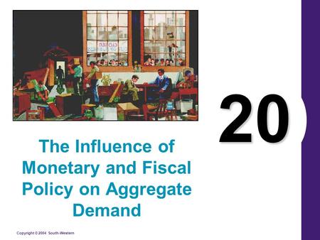 Copyright © 2004 South-Western 20 The Influence of Monetary and Fiscal Policy on Aggregate Demand.