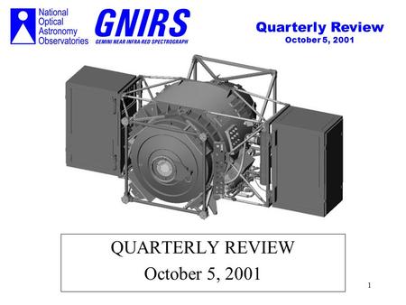 Quarterly Review October 5, 2001 1 QUARTERLY REVIEW October 5, 2001.