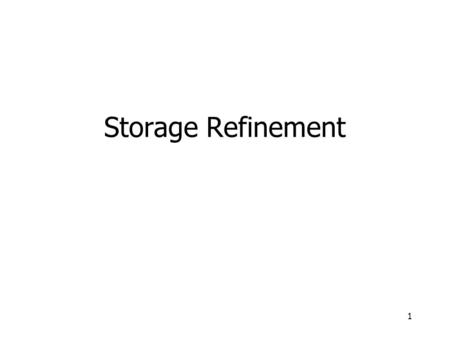 1 Storage Refinement. Outline Disk failures To attack Intermittent failures To attack Media Decay and Write failure –Checksum To attack Disk crash –RAID.