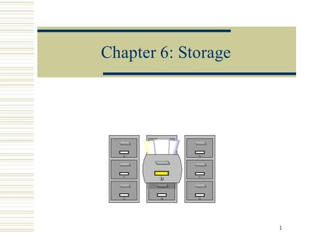 1 Chapter 6: Storage. 2 Magnetic media  Magnetic disks: are suitable for dynamic data that requires frequent changes provide good access time and high.