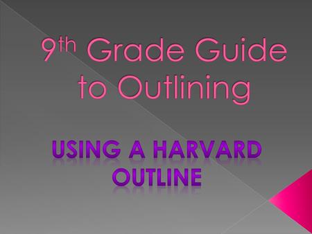 9th Grade Guide to Outlining