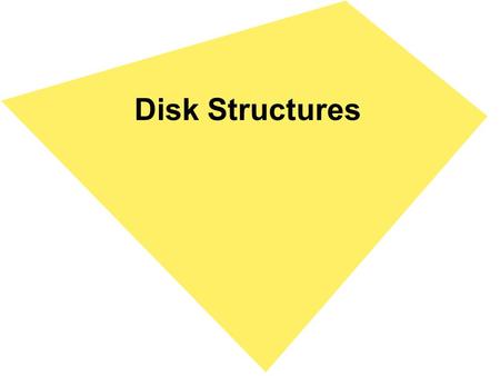 Disk Structures. CTEC 1102 Formatting a Disk Two parts to formatting a disk:  Low-level (physical) formatting  High level (logical) formatting Low-level.