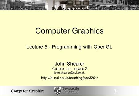 Lecture 5 - Programming with OpenGL