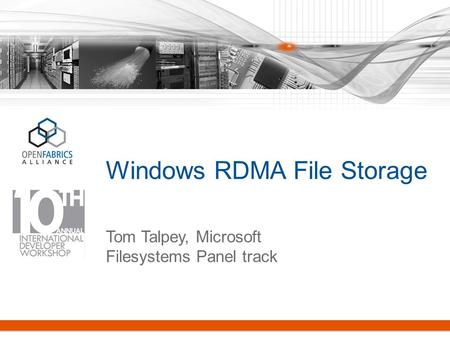 Windows RDMA File Storage