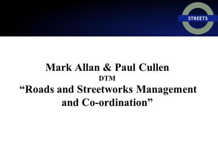 TfL Better Road and Streetworks Management