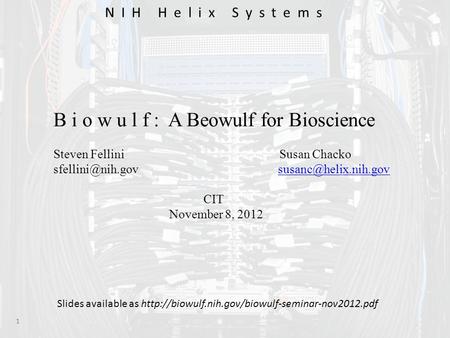 B i o w u l f : A Beowulf for Bioscience