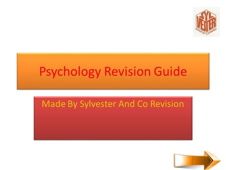 Psychology Revision Guide Made By Sylvester And Co Revision.