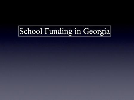 Article VIII. Education ~ Georgia Constitution Section I. Public Education The provision of an adequate public education for the citizens shall be a primary.